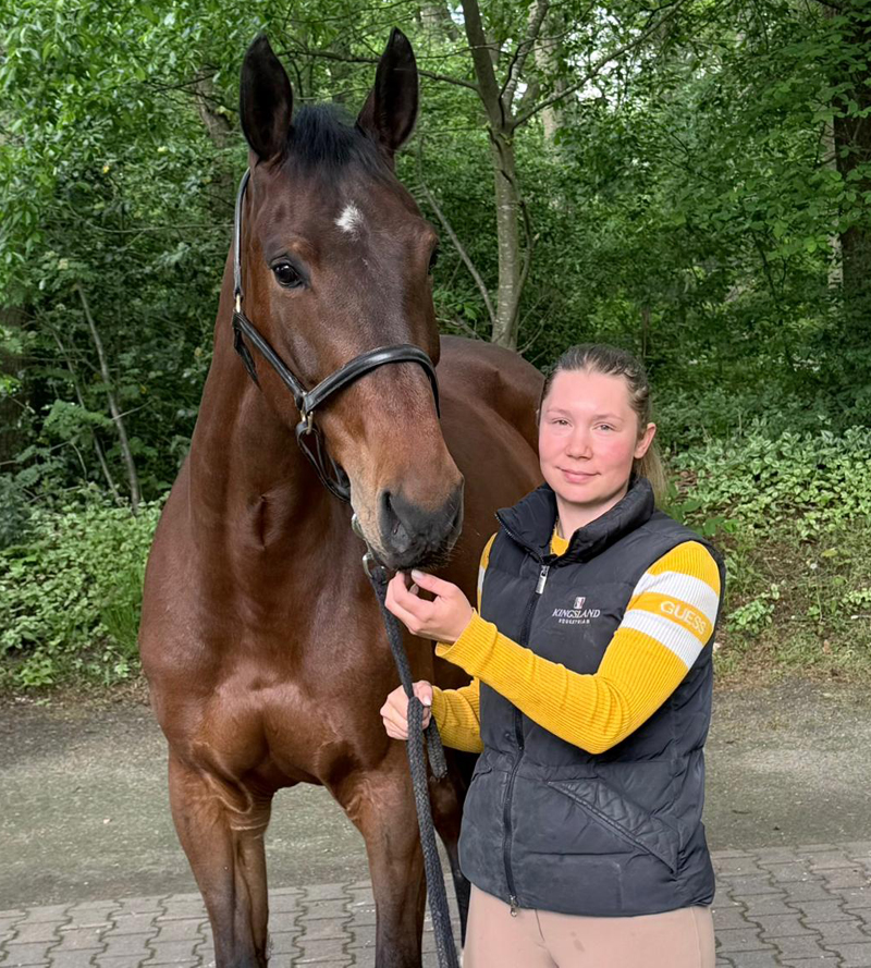 Isabel Starke met Lellebel. Eigen foto.